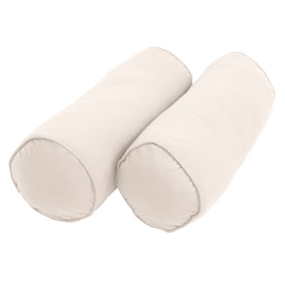  Bolster Cotton Blend Pillow Cover & Insert
