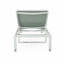 Méridienne 2 pièces avec assise réglable en filet blanc, structure en aluminium, 77,50 po-2135593886-2135593887