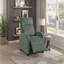 Fauteuil inclinable moderne en velours côtelé vert moelleux - structure en bois massif, meubles de salon-804389754