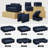 Allinson Velvet L Shaped 4-Seat Modular Freely Combined Sofa Solid Wood Living room Sectional Storage Sofa with Ottoman-101644869