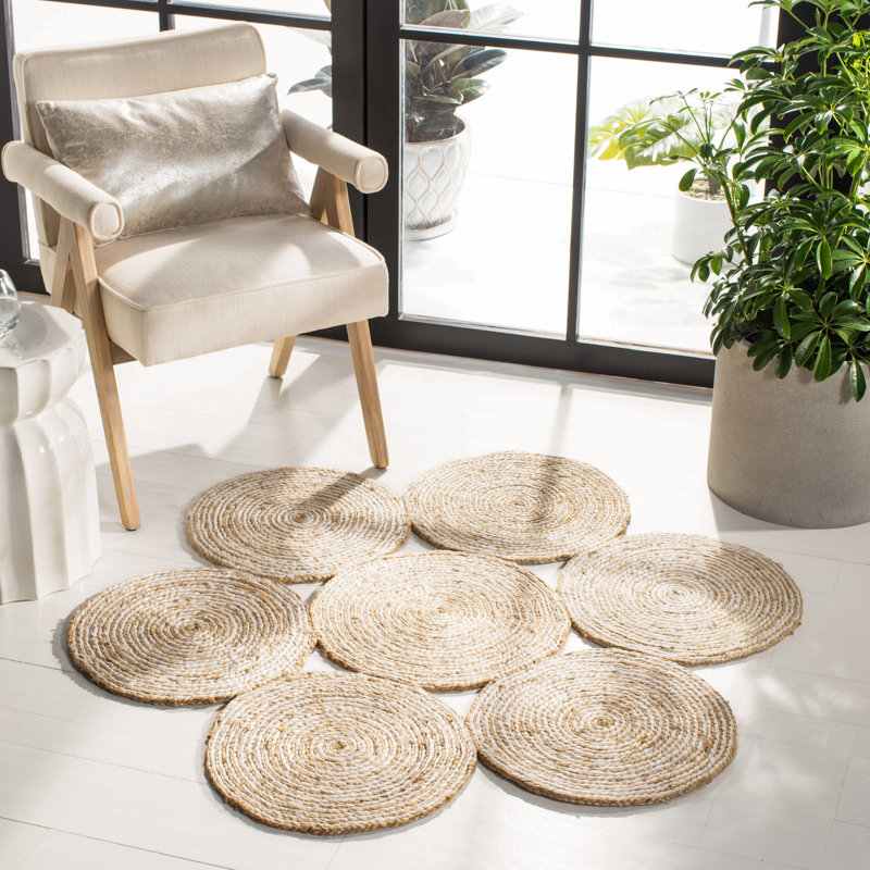 Tapis en jute tissé à la main Amesbury, Rond 7 pi
