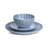 Sango Frill 12-Piece Casual Reactive Blue Dinnerware Set - Service For 4, Made Of Durable Stoneware