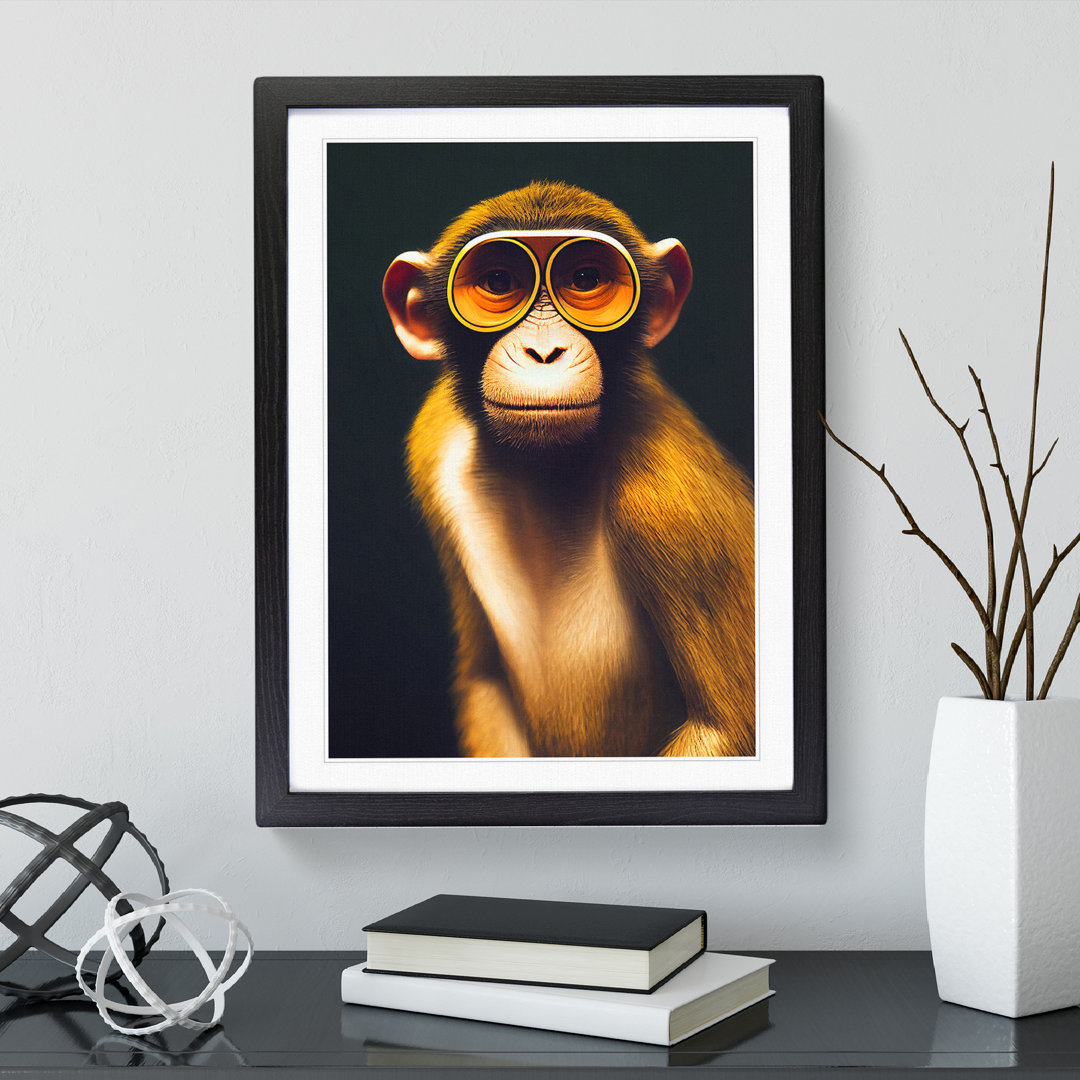A Monkey in Glasses No.1 - Picture Frame Graphic Art