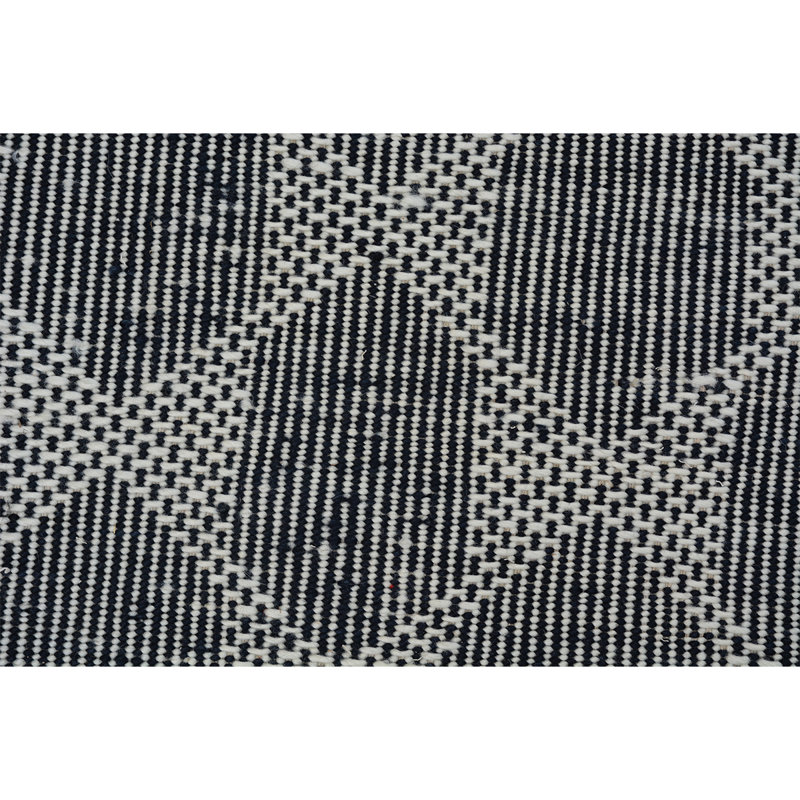 Wool Moroccan Area Rug in White, Rectangle 8' x 10'