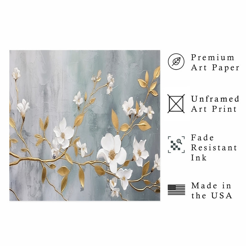"Floral" Les Fleurs, reproduction d'art moderne sans cadre, H 20 po x l 20 po