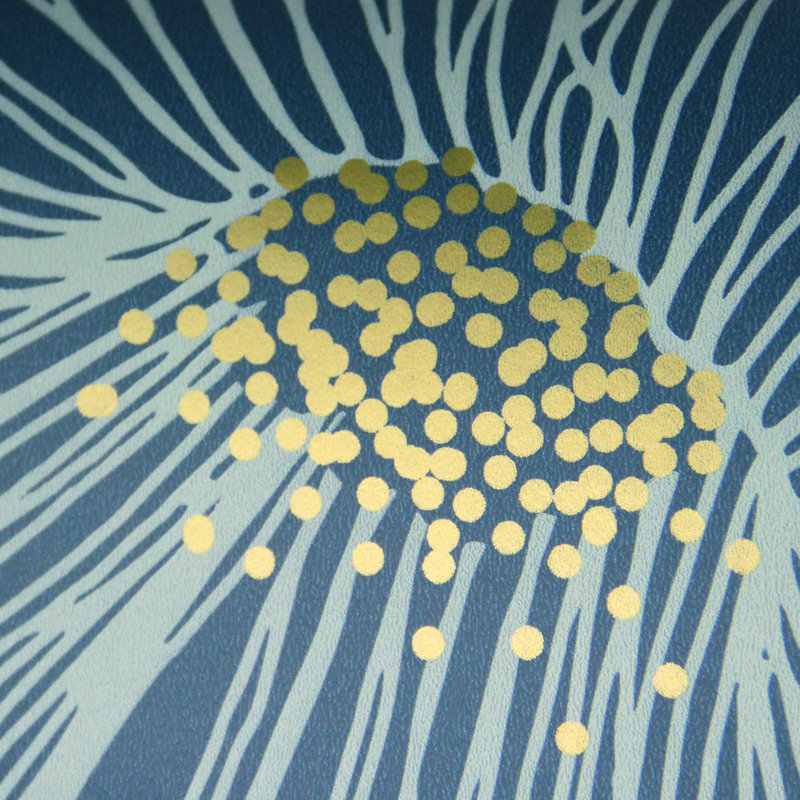 Rouleau de papier peint L 33 pi x l 20,5 po Wildermuth, Bleu