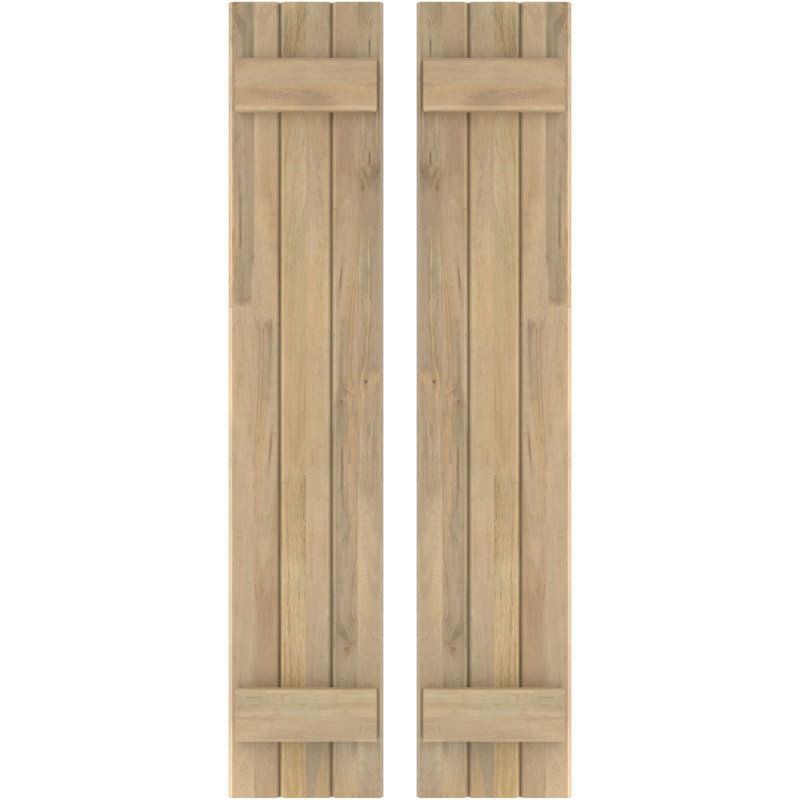 Volets de planche-n-lattes (par paire) Americraft (2 lattes), Sans finition, 10 1/2", 42"