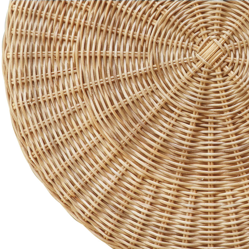 Table de bout en rotin tissé Cabo, Naturel