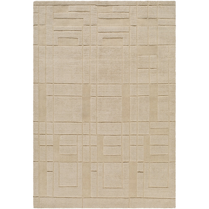 Handmade Wool Geometric Area Rug, Rectangle 2' x 3'