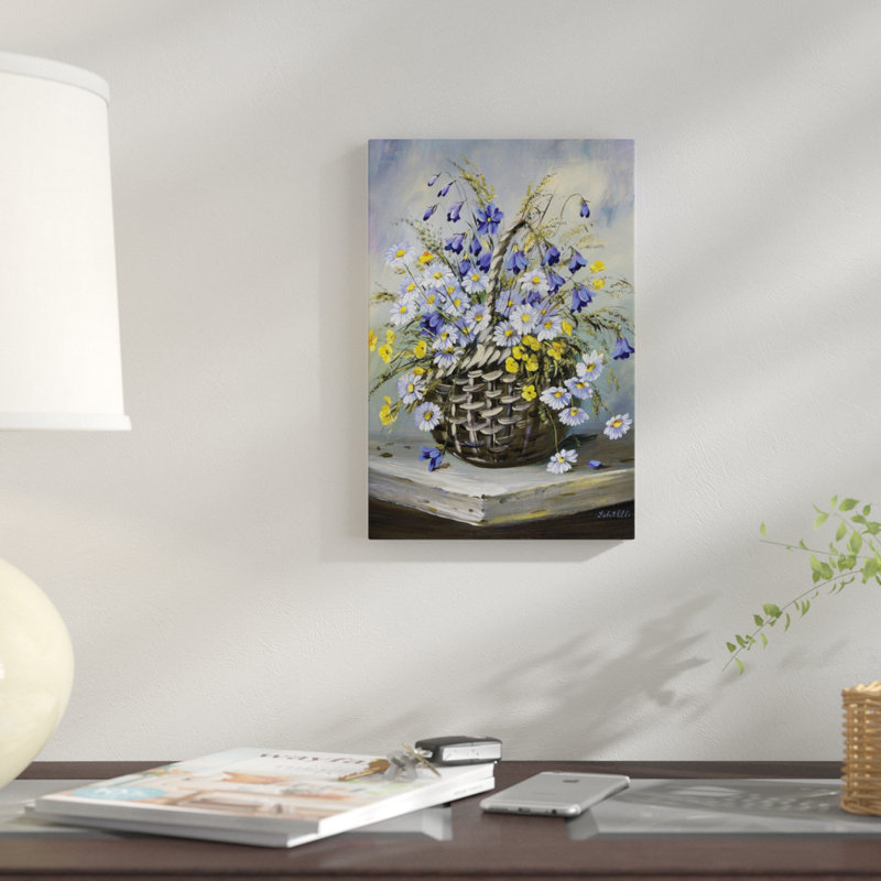 « basket colour », reproduction sur toile, H 18 po x l 12 po x P 1,5 po, Pas de tapis, Toile tendue