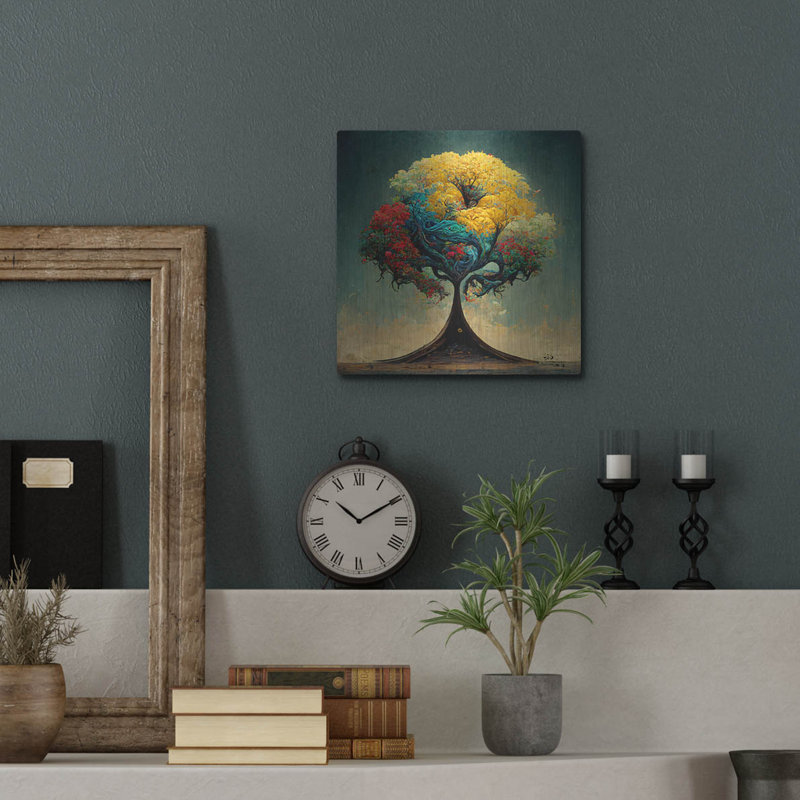 Arbre de vie 16 par Ray Heere, H 12 po x l 12 po