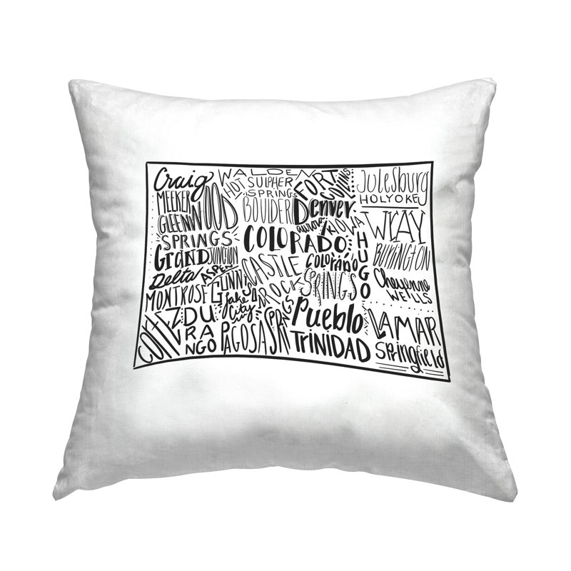 Coussin décoratif en polyester avec insert carré carré The The Evening Evening Post