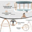 Ensemble de 2 tabourets de bar pivotants en lin bleu neige Karl Home