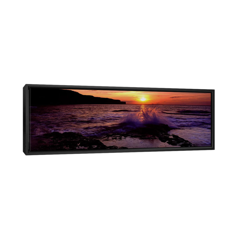 Reproduction de photo panoramique sur toile tendue, bempton, yorkshire, angleterre, royaume-uni, H 12 po x l 36 po x P 1,5 po