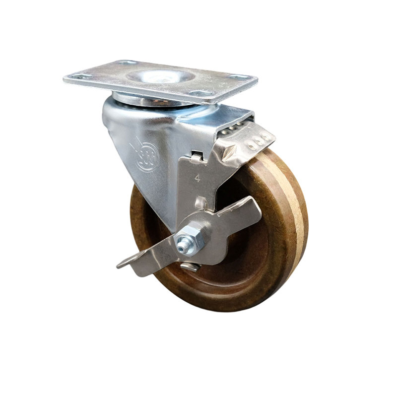 High Temp Phenolic Swivel Top Plate Caster