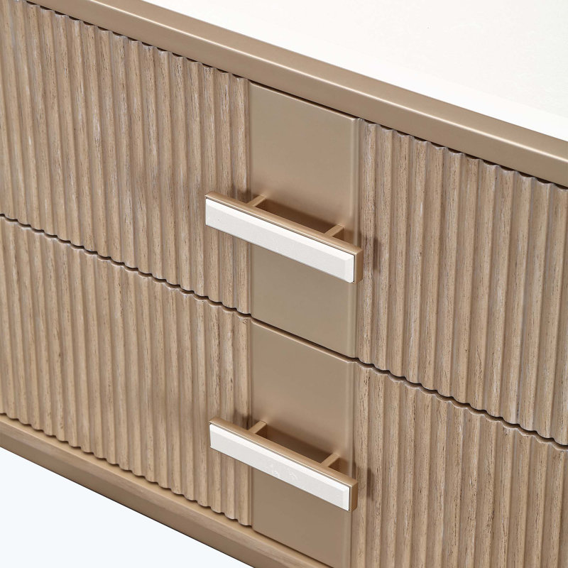 West Kensington Media Cabinet, Medium Yellow Wood