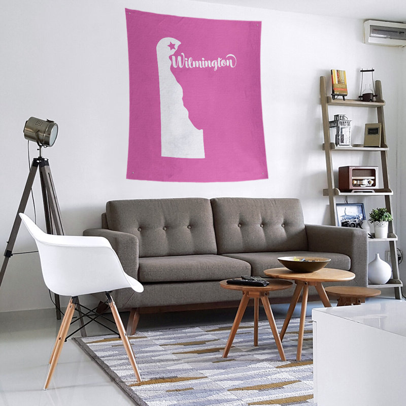 Tapisserie Wilmington Delaware, H 80 po x l 68 po, Rose