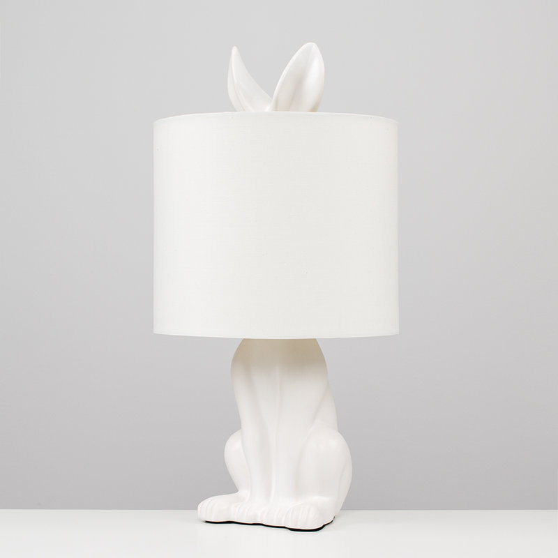 Chesnut Ceramic Table Lamp, White, No