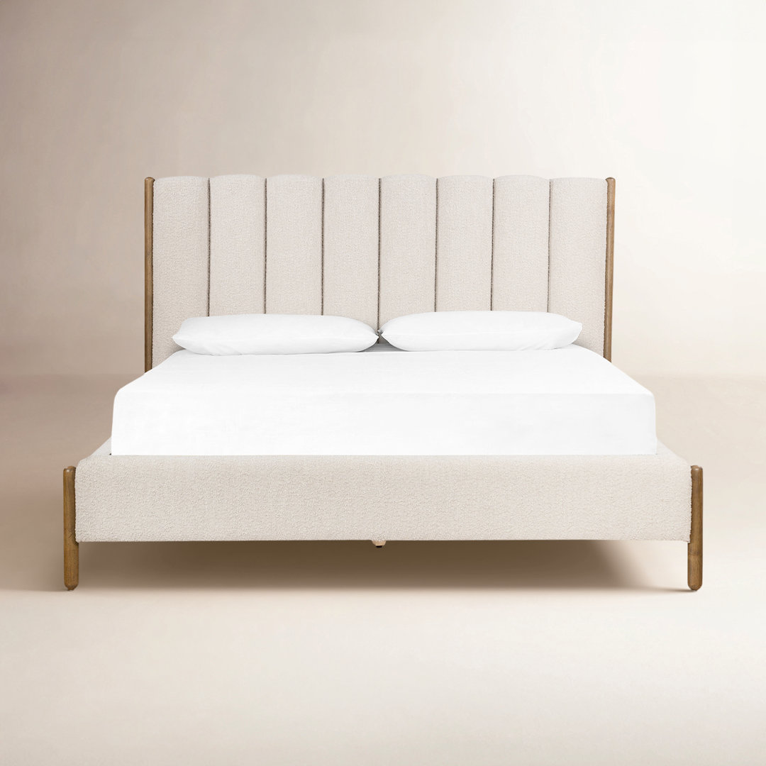 Desinae Solid Wood and Upholstered Platform Bed Birch Lane™ 