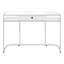 Bureau d'ordinateur, bureau personnel, ordinateur portable, tiroirs de rangement, L 48 po, bureau, stratifié blanc, métal chromé, contemporain, moderne