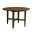 Table de salle à manger ronde Kendric de style ferme moderne, 119 cm (47 po), en bois massif – Finition bois vintage neutre, pieds fuselés en bois avec renfort en X, table de petit-déjeuner, disponible en 2 couleurs