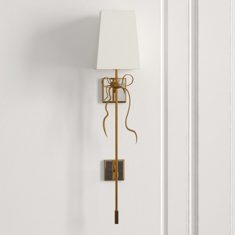 Ellery Glass 1 - Light Wallchiere, Cream, Soft Brass