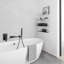 Robinet de baignoire mural mat noir, douche de salle de bain avec douche à main, - robinet de baignoire à valve équilibrée et finition en noir moderne, avec bouton inverseur cascade