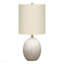 Lighting, H 20 po, lampe de table, béton gris, abat-jour ivoire / crème, contemporain-434026290