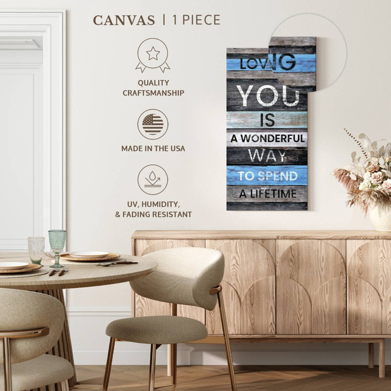 «L Love You», typographie, H 24 po x l 12 po