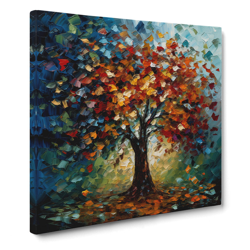 Tree Palette Knife - No Frame Print, 50cm H x 50cm W x 3cm D