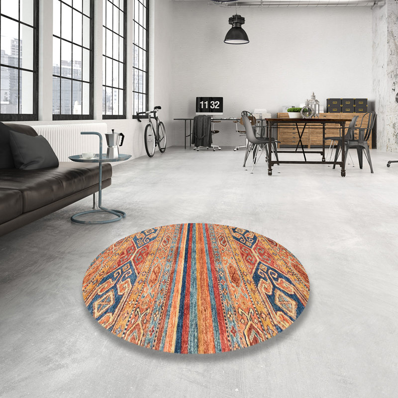 Abstract Indoor Rug, Round 6'