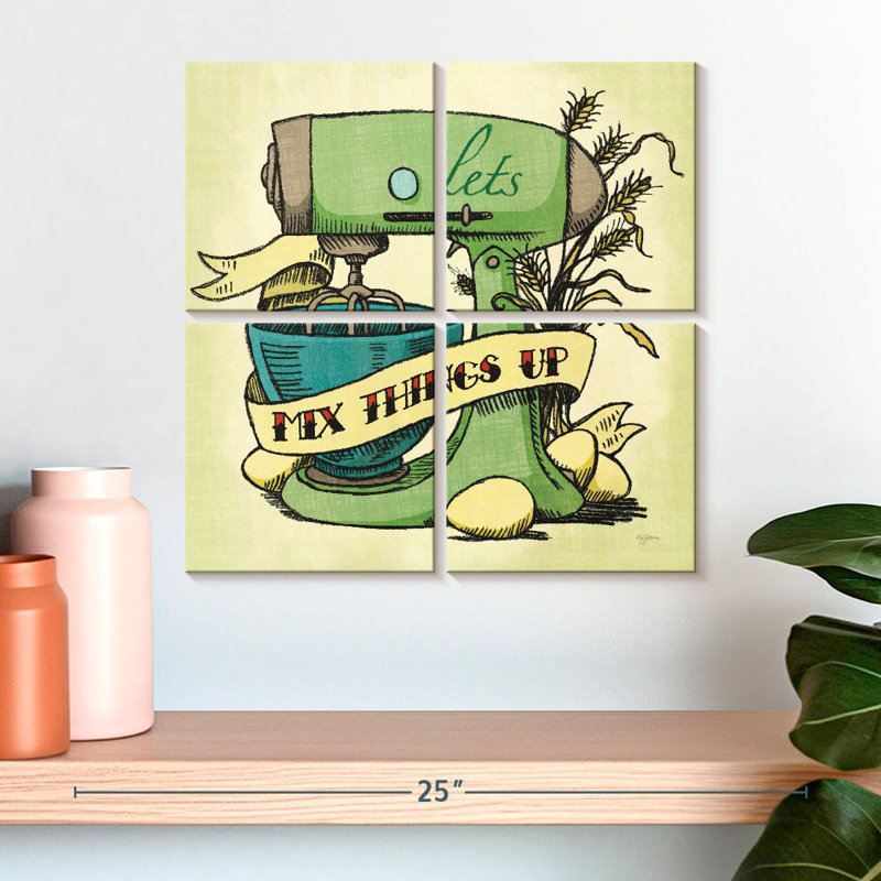 Tergel rétro boulangerie verte I, H 18 po x l 18 po