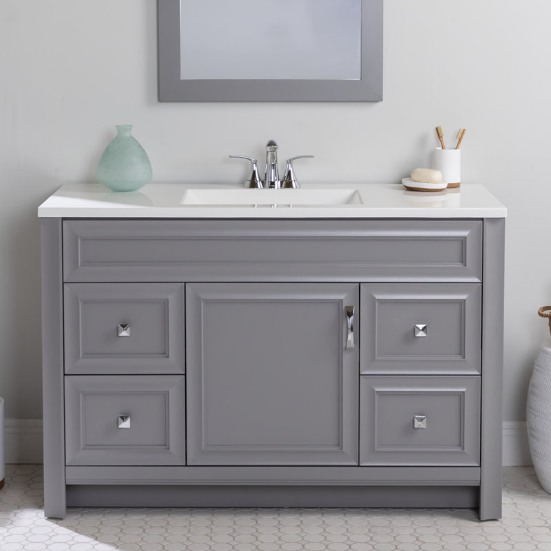 Meuble-lavabo simple avec plateau Nimay 48,5 po