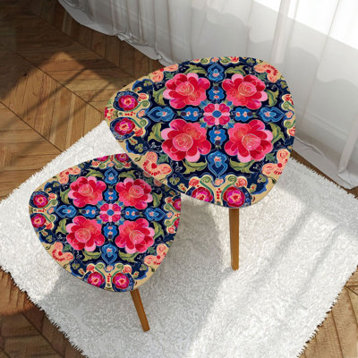 Ensemble de 2 tables basses gigognes Triangle