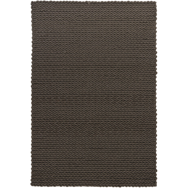 Owen Authentic Hand-Woven Brown Wool Area Rug, 7'9" x 10'6"
