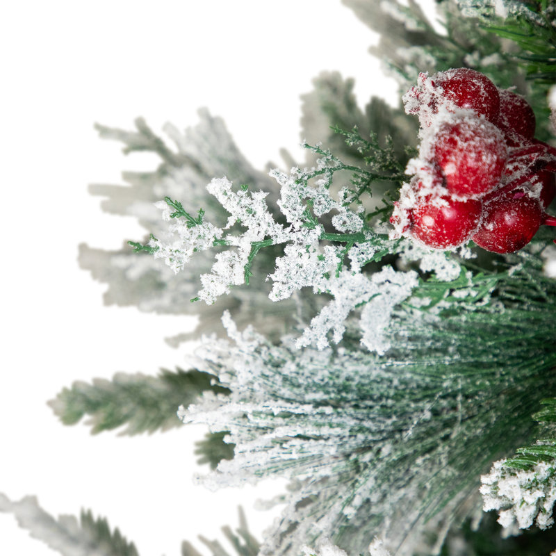 Real Touch Heavily Flocked Whittaker Spruce Full Artificial Christmas Tree - 6.5' -Unlit