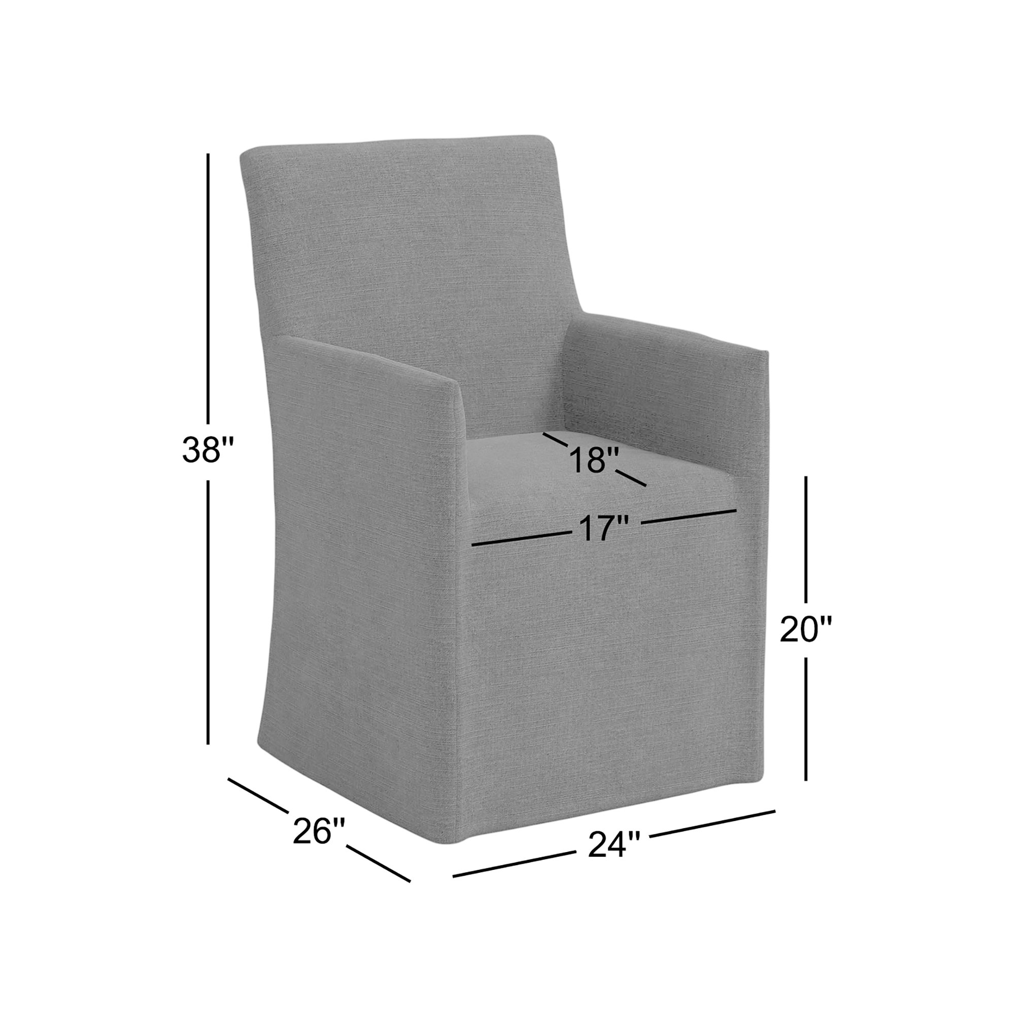 Ivanka Dining Chair, Zuma Pumice Textured Linen