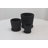 Cole And Grey 3 Piece Ceramic Ribbed Planter With Attached Saucer Set-1514213204