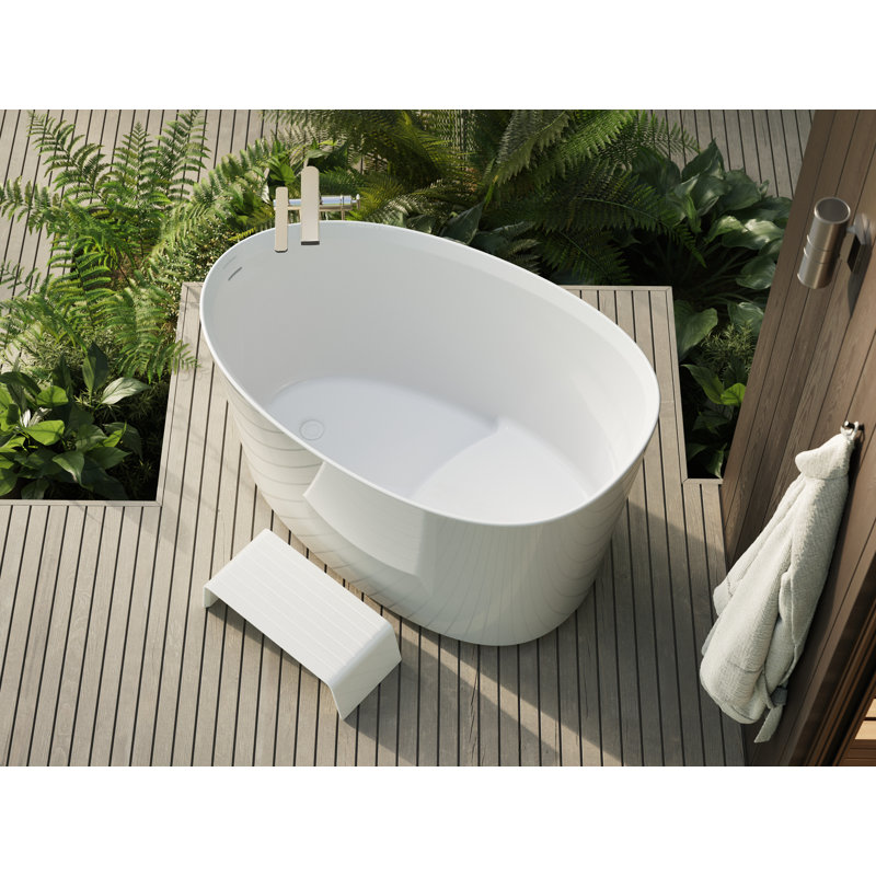 Kerid 53.12'' L Freestanding Soaking Bathtub
