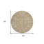 Tapis rond 8 po beige et brun