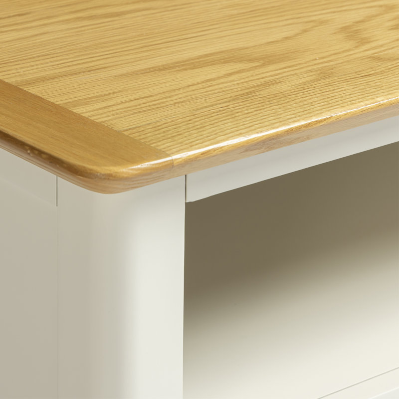 TV Stand, 55cm H x 120cm W x 40cm D, Oak/Cream