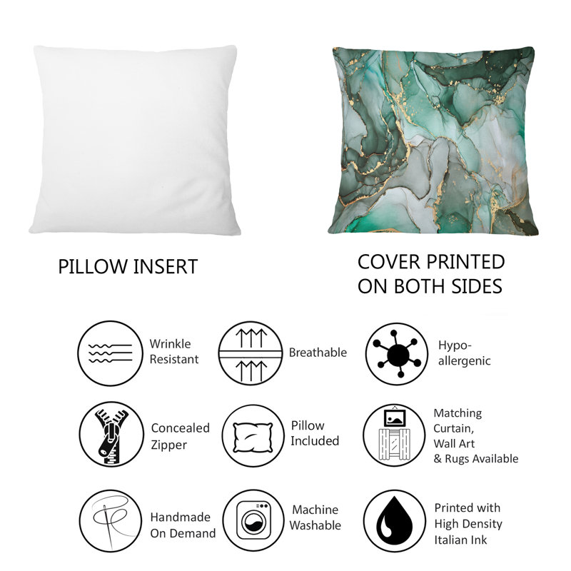 Coussin 12 "x 20" Green Luxury