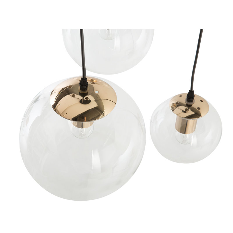 Kissling 3 - Light Black/Gold Cluster Pendant