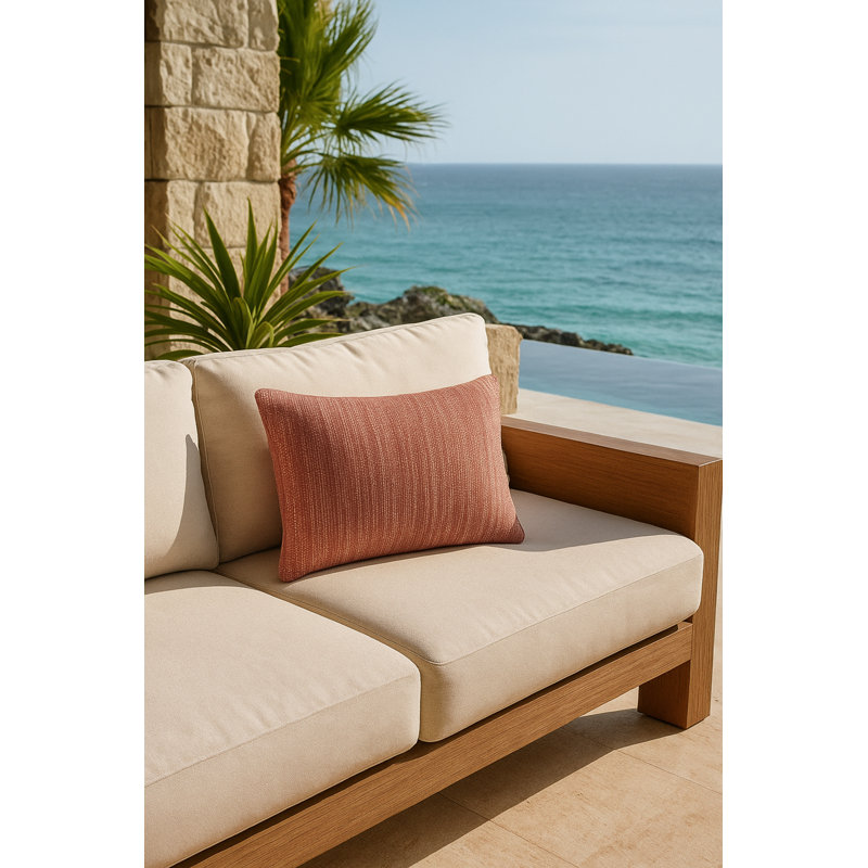 Outdoor Living Pillow Cover, Aqua Blue, Square 24", Polyester