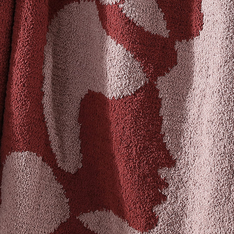 Faces II Knitted Throw Blanket, Rose/Pomegranate