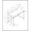 Bureau d'ordinateur contemporain avec tablettes de rangement, parfait pour le bureau à domicile et les petits espaces