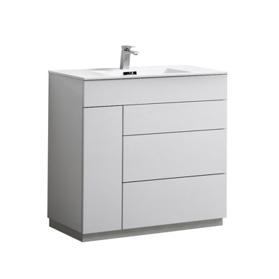 Ensemble de meuble-lavabo simple 35,5 "Eble Modern