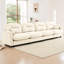 Canapé modulaire à quatre places, chenille, tissu lavable, canapé modulaire, diverses combinaisons de chenille, coussin, coussins, beige