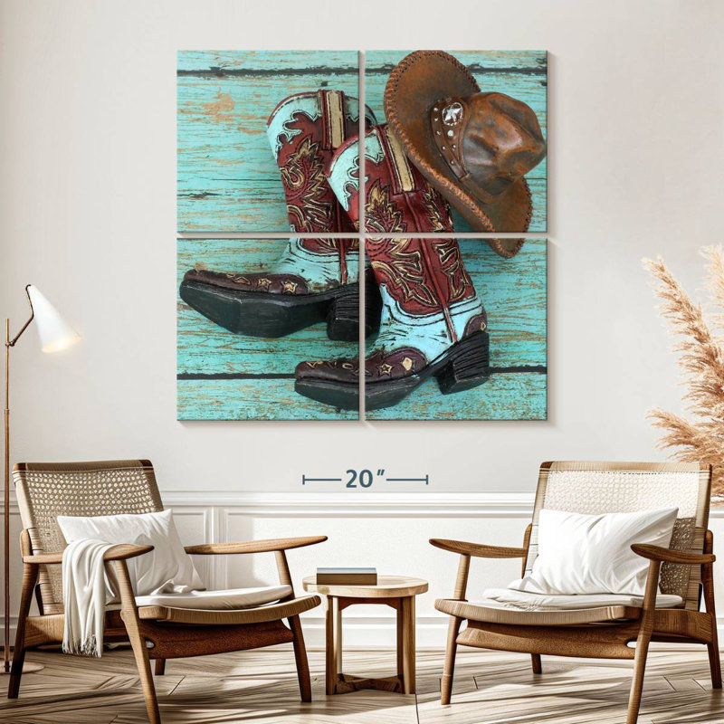 Lelar Cowboy Hat And Boots, 57" H x 57" W