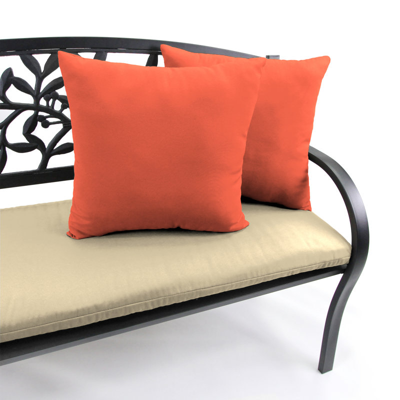 Sunbrella Outdoor Throw Pillow, Canvas Melon